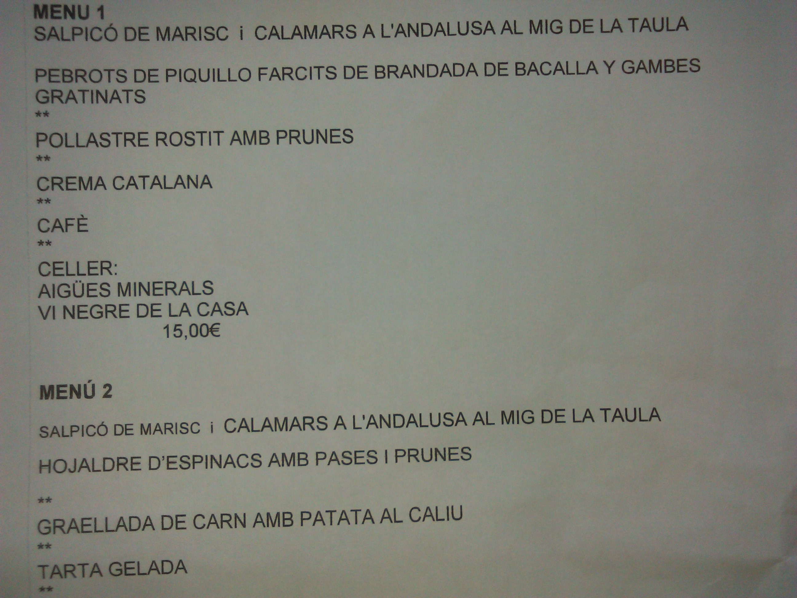 menú
