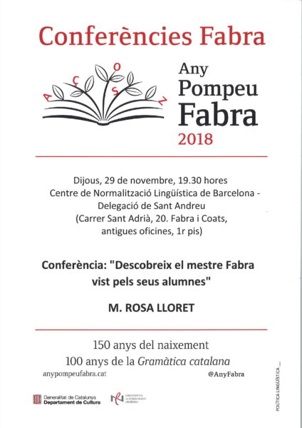 cartell conferència Sant Andreu